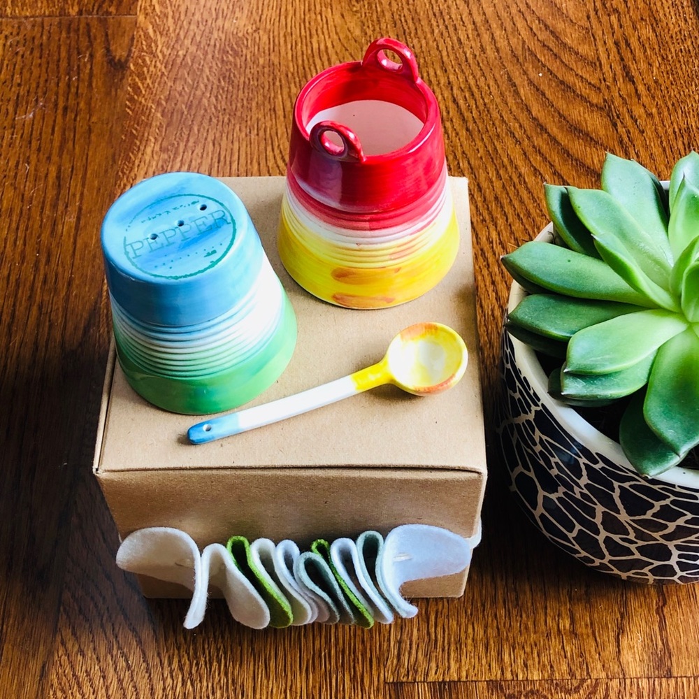 New Anthropologie Salt and Pepper Shakers